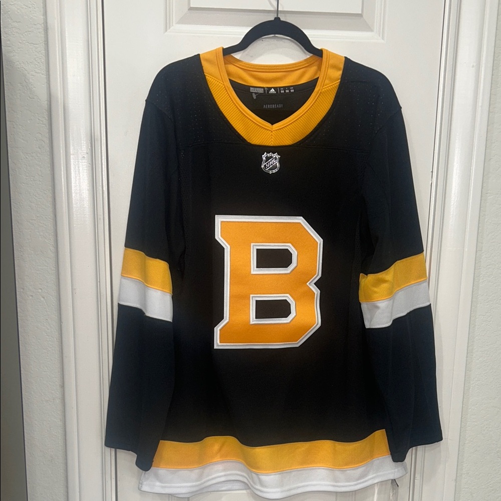 NEW Adidas NHL BBR  Boston Bruins Authentic Jersey 3 Hockey Adam Sandler XXL XL